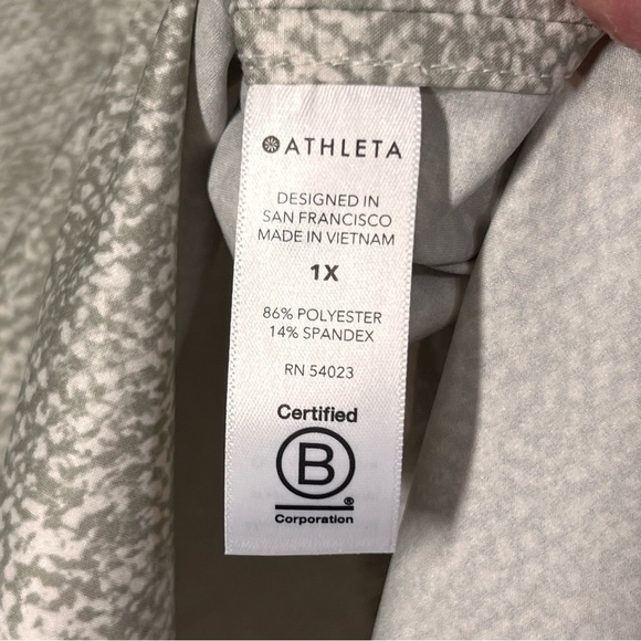 ATHLETA Zephyr Shirt Womens 1X Python Tank Top Lightweight NEW Basic Casual - Picture 6 of 12